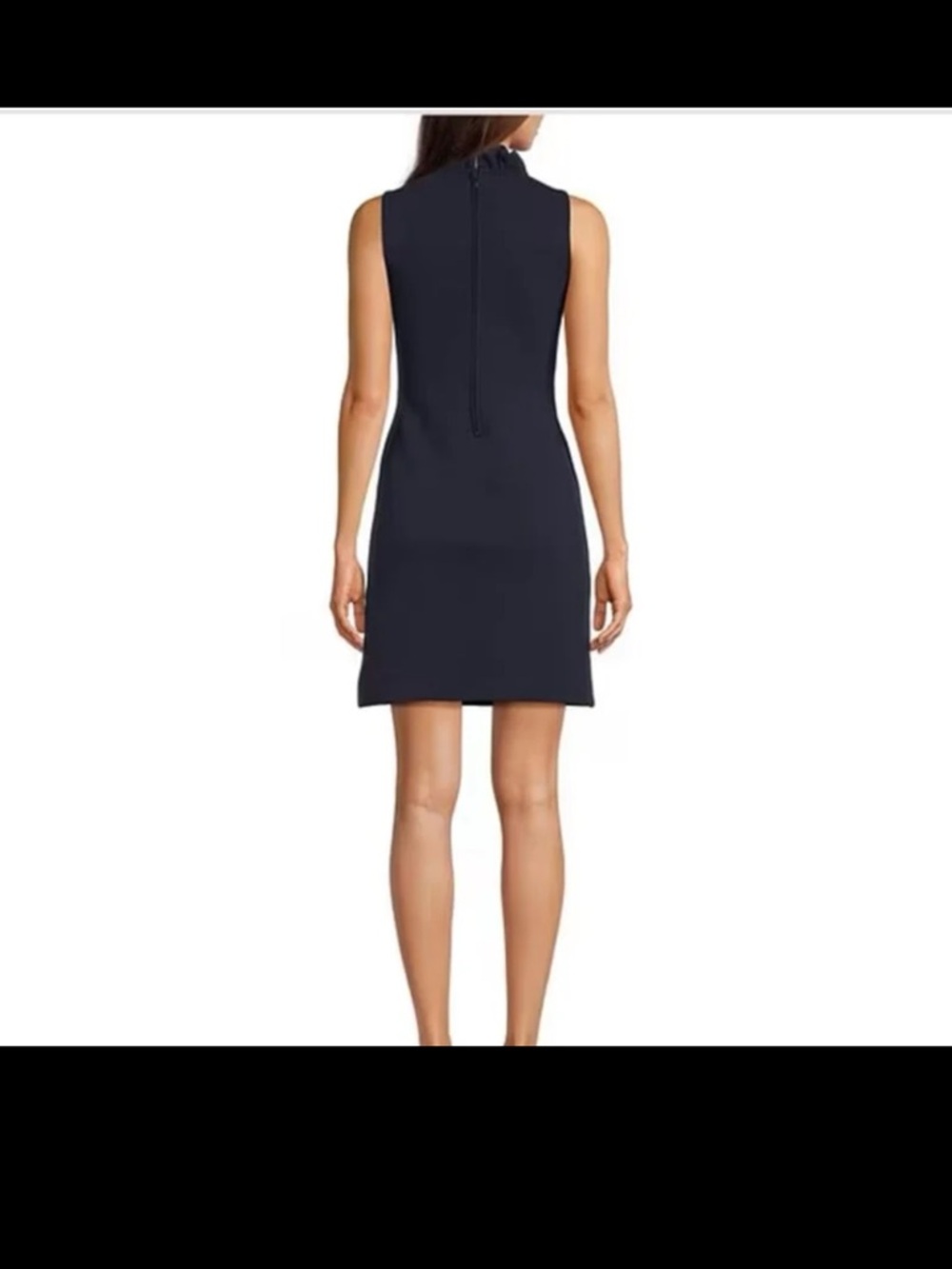 Lilly Pulitzer Tisbury Knit V-Neck Ruffle Detail Sheath Dress Navy Size Medium - Picture 5 of 12
